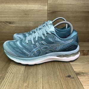 Asics Gel-Nimbus 23 Women 8.5 Running Shoes Smoke Blue Athletic 1012A885